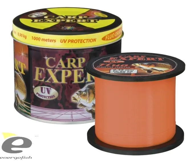 NextFish - Horgász webshop és horgászbolt - CARP EXPERT UV FLUO NARANCS monofil zsinór 0,30MM 1000M FÉMDOBOZOS