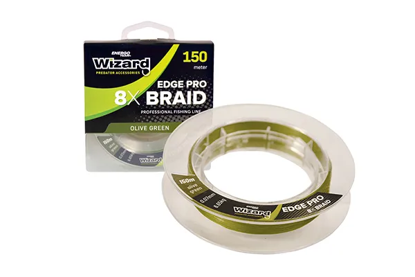 NextFish - Horgász webshop és horgászbolt - WIZARD EDGE PRO  0.07MM OLIVE GREEN 8X BRAID 150M 6,65KG