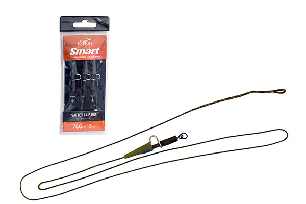 NextFish - Horgász webshop és horgászbolt - CARP EXPERT ELŐKÖTÖTT TÁVDOBÓ LEADCORE SZERELÉK KARIKÁS FORGÓVAL 3 DB/CSOMAG