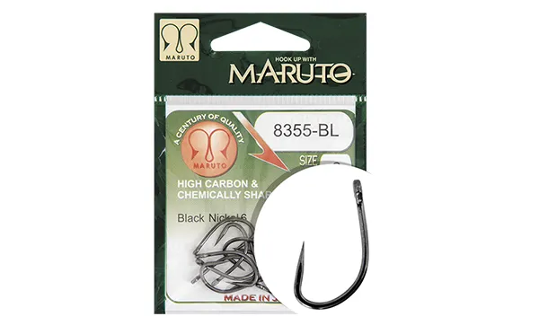 NextFish - Horgász webshop és horgászbolt - MARUTO HOROG 8355BL CARP HOOKS FORGED STRAIGHT EYE BARBLESS HC BLACK NICKEL 2