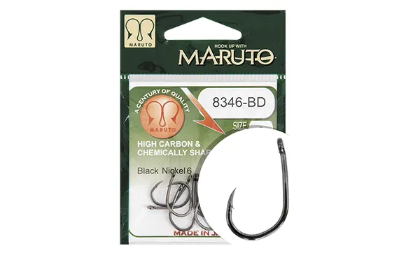 NextFish - Horgász webshop és horgászbolt - MARUTO HOROG 8346BD CARP HOOKS BARBED FORGED T.D.E.10° HC  BLACK NICKEL 6