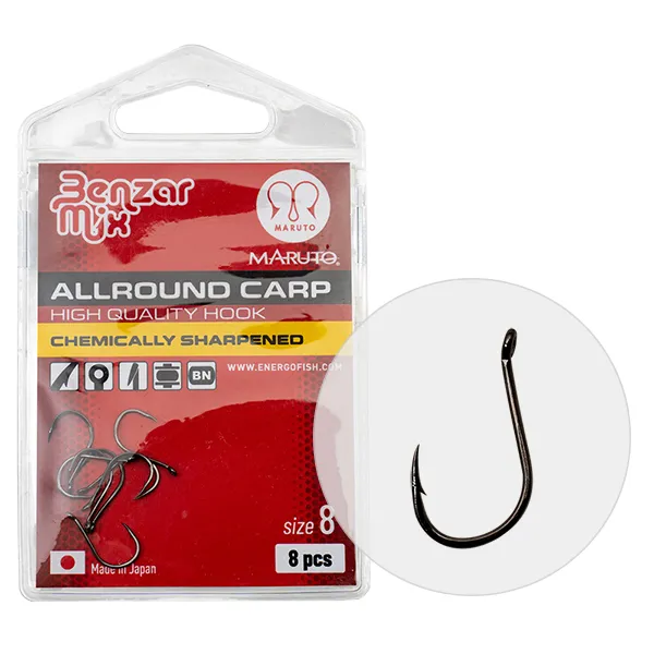 NextFish - Horgász webshop és horgászbolt - BENZÁR ALLROUND CARP HOROG 1/0 5DB/CS