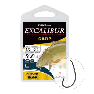 NextFish - Horgász webshop és horgászbolt - EXCALIBUR HOROG CARP CURVED SHANK BN 2