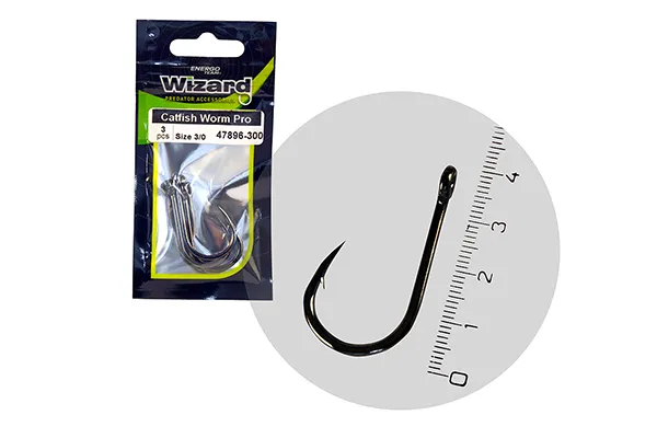 NextFish - Horgász webshop és horgászbolt - WIZARD CATFISH WORM PRO BRAZED 2/0 3DB/CSOMAG