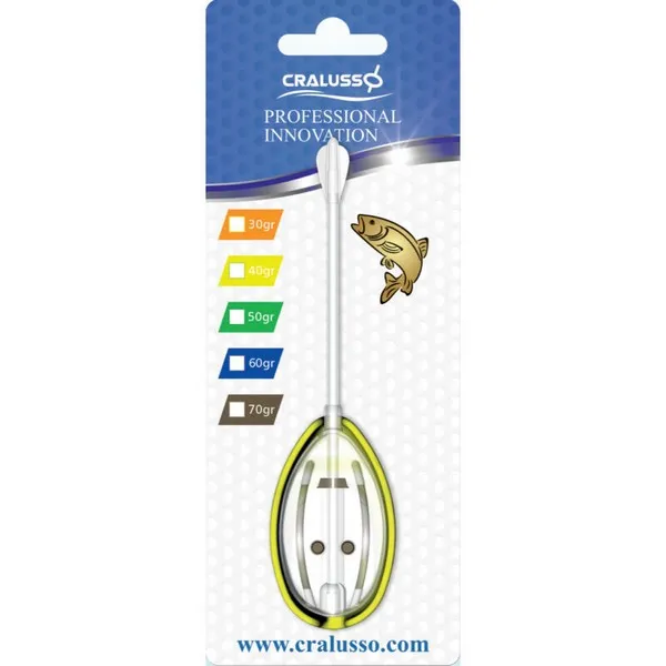 NextFish - Horgász webshop és horgászbolt - CRALUSSO BIG ROCKET METHOD KOSÁR+TÖLTŐ KRISTÁLY (1+1DB/CSOMAG) 30 G