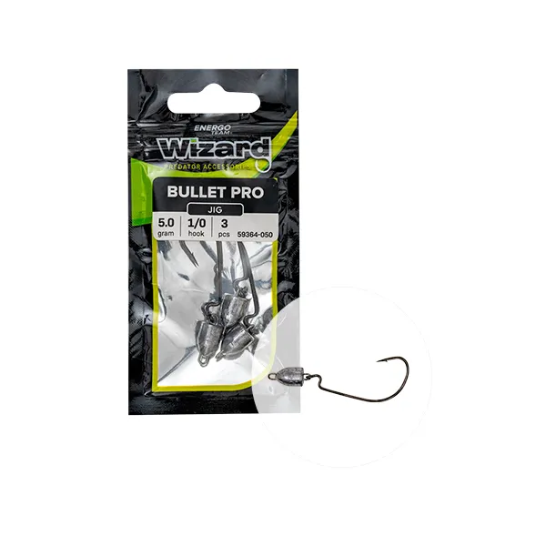 NextFish - Horgász webshop és horgászbolt - WIZARD BULLET PRO JIG FEJ 3.5G 1 3PCS/BAG