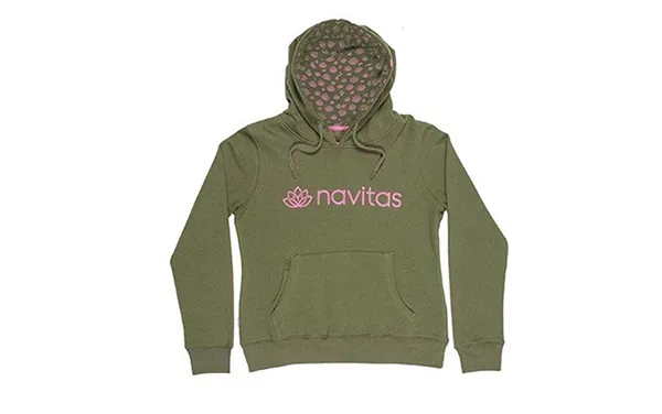 NextFish - Horgász webshop és horgászbolt - NAVITAS WOMENS HOODY GREEN S zöld-rózsaszín kapucnis pulóver