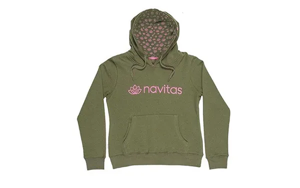 NextFish - Horgász webshop és horgászbolt - NAVITAS WOMENS HOODY GREEN L zöld-rózsaszín kapucnis pulóver