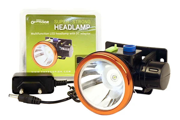 NextFish - Horgász webshop és horgászbolt - OUTDOOR SZUPERERŐS FEJLÁMPA DC ADAPTERREL