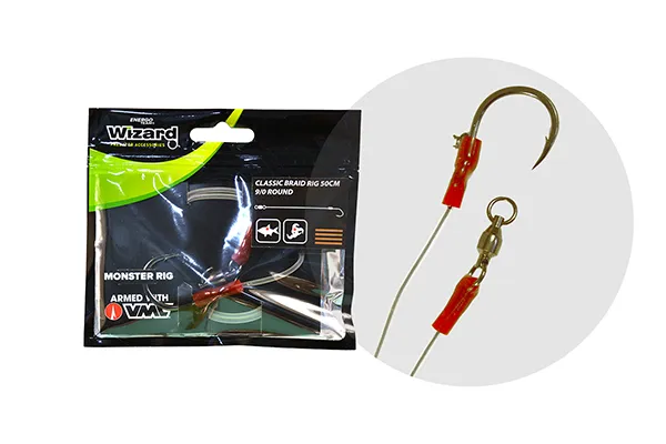 NextFish - Horgász webshop és horgászbolt - WIZARD MONSTER CLASSIC BRAID RIG 11/0 ROUND