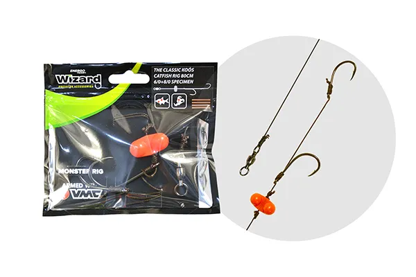 NextFish - Horgász webshop és horgászbolt - WIZARD MONSTER - THE CLASSIC KOÓS CATFISH RIG 9/0+11/0 ROUND