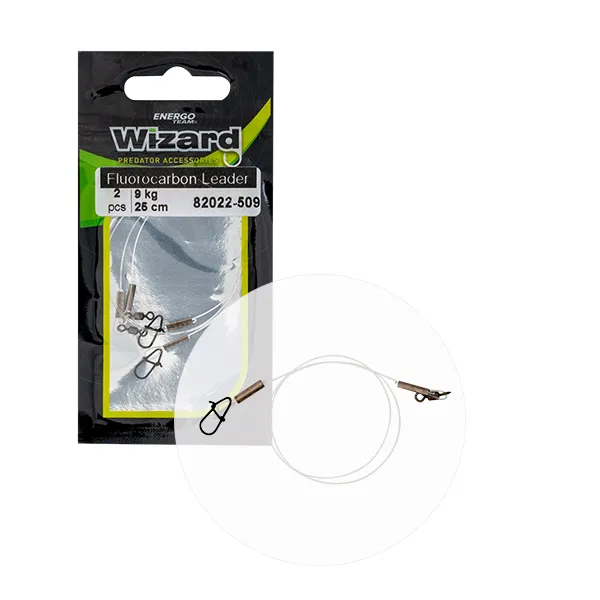 NextFish - Horgász webshop és horgászbolt - WIZARD SZERELT FLUOROCARBON ELŐKE NEO  9KG 25CM 2DB/CS   