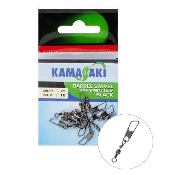 NextFish - Horgász webshop és horgászbolt - KAMASAKI CSOMAGOS FORGÓKAPOCS SAFETY 12 10DB/CS