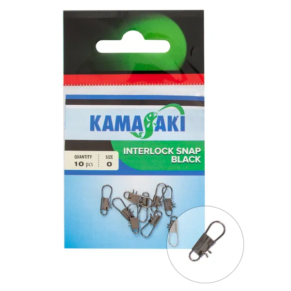 NextFish - Horgász webshop és horgászbolt - KAMASAKI CSOMAGOS INTERLOCK SNAP 0 10DB/CS