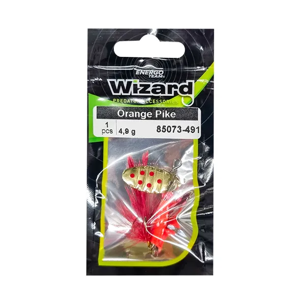 NextFish - Horgász webshop és horgászbolt - WIZARD KÖRFORGÓ VILLANTÓ ORANGE PIKE 4.9G