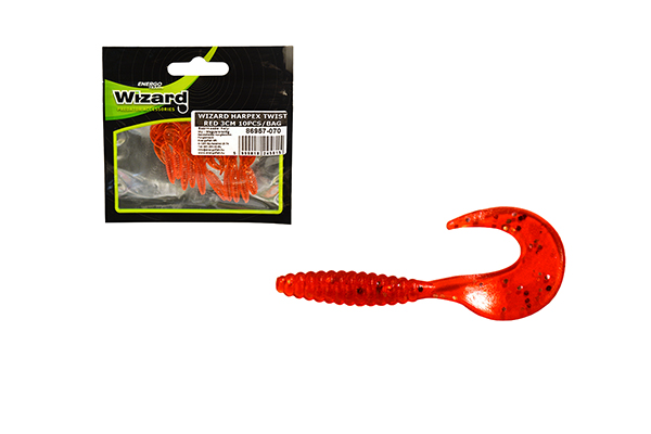 NextFish - Horgász webshop és horgászbolt - WIZARD HARPEX TWIST RED 3CM 10PCS/BAG