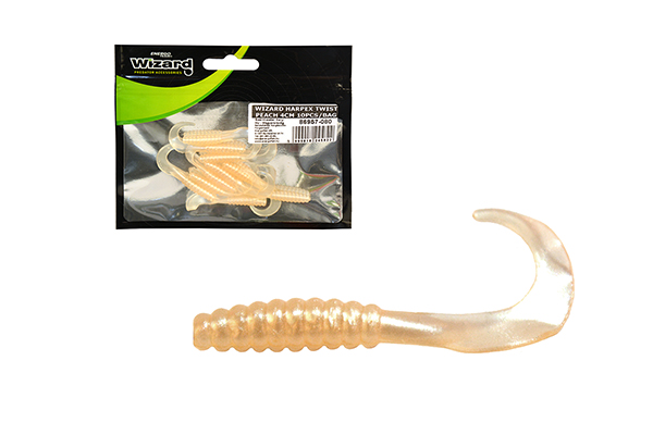 NextFish - Horgász webshop és horgászbolt - WIZARD HARPEX TWIST PEACH 4CM 10PCS/BAG