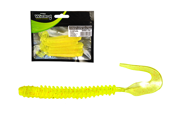 NextFish - Horgász webshop és horgászbolt - WIZARD HARPEX TWIST LONG CITRUS 10CM 5PCS/BAG