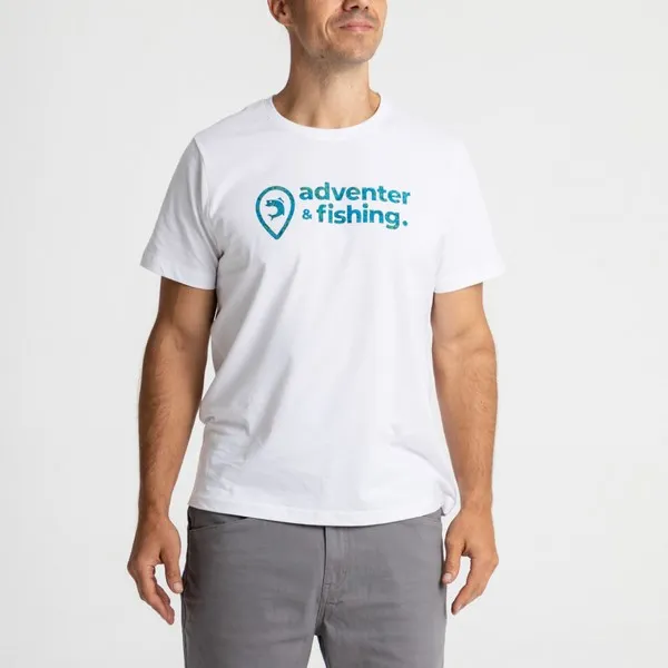 NextFish - Horgász webshop és horgászbolt - ADVENTER RÖVID UJJÚ PÓLÓ WHITE & BLUEFIN XXL