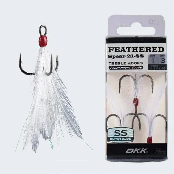 NextFish - Horgász webshop és horgászbolt - BKK_FEATHERED SPEAR-21 SS  6#  3DB/CSOMAG  WHITE