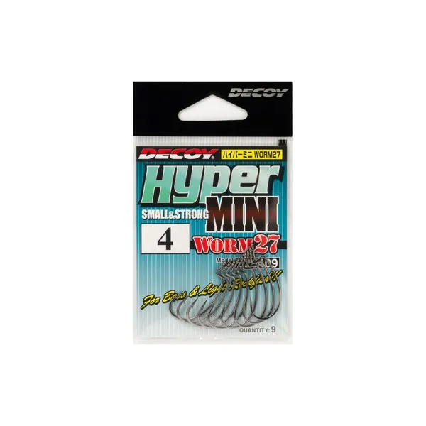 NextFish - Horgász webshop és horgászbolt - DECOY WORM27 HYPER MINI #2 NS BLACK 9PCS/BAG