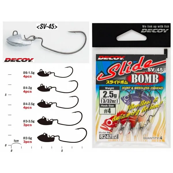 NextFish - Horgász webshop és horgászbolt - DECOY SV-45 SLIDE BOMB #3-3.5G NS BLACK