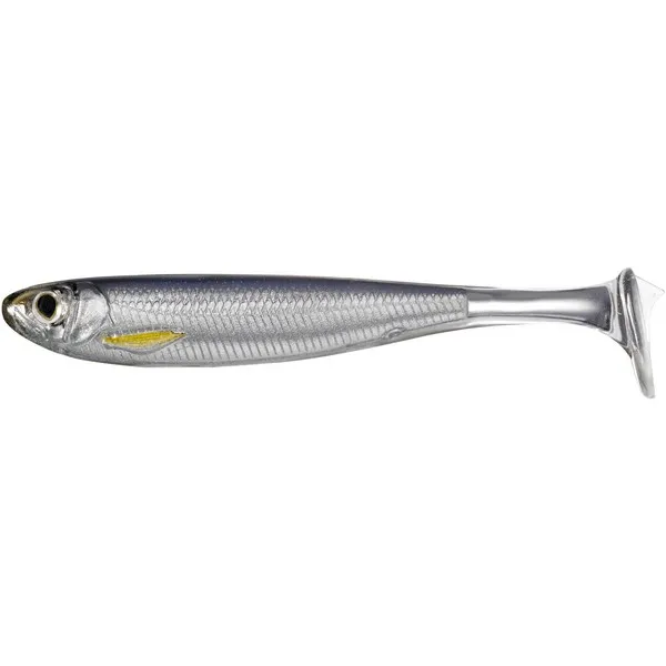 NextFish - Horgász webshop és horgászbolt - LIVETARGET SLOW-ROLL SHINER PADDLE TAIL SILVER/SMOKE 100 MM