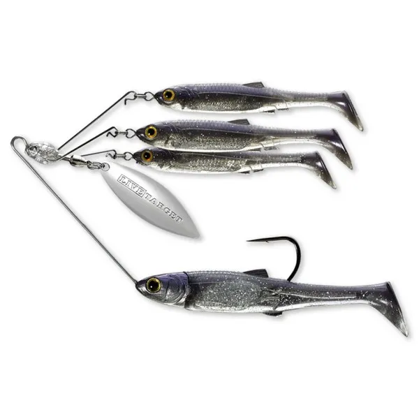 NextFish - Horgász webshop és horgászbolt - LIVETARGET MINNOW SPINNER RIG PURPLE PEARL/SILVER SMALL 7 G