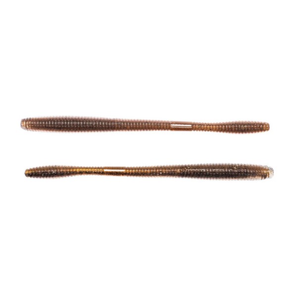 NextFish - Horgász webshop és horgászbolt - LIVETARGET 4.5" STRAIGHT TAIL WORM BROWN / BLACK 114 MM   SINKING 4DB/CSOMAG