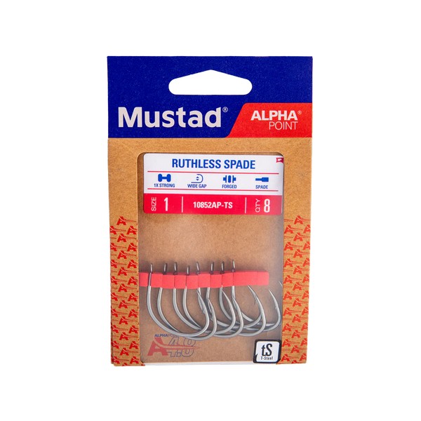 NextFish - Horgász webshop és horgászbolt - MUSTAD RUTHLESS SPADE TITAN STEEL 2 10DB/CSOMAG