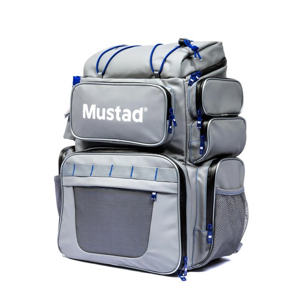 NextFish - Horgász webshop és horgászbolt - MUSTAD GAME TIME BACK PACK - TACKLE - MULTI GRAY/BLUE