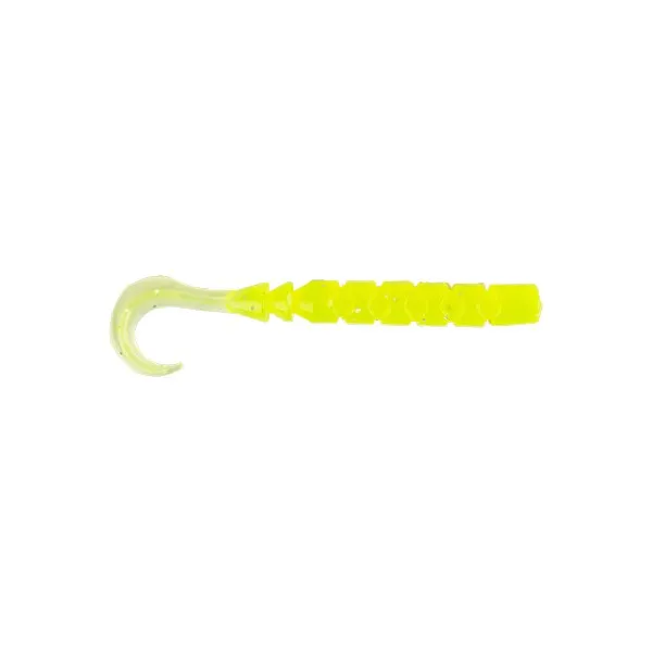 NextFish - Horgász webshop és horgászbolt - MUSTAD AJI CURLY TAIL 2.5'' CLEAR CHARTREUSE 12DB/CSOMAG