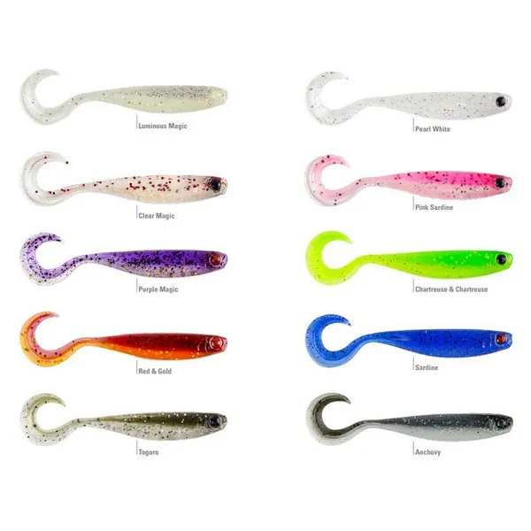 NextFish - Horgász webshop és horgászbolt - MUSTAD  MEZASHI CROSS CURLY TAIL  3.5"  ANCHOVY 6DB/CSOMAG