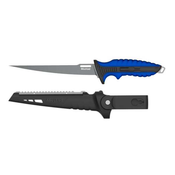 NextFish - Horgász webshop és horgászbolt - MUSTAD 7" 4116 STAINLESS STEEL FILLET KNIFE - PTFE NON-STICK COATING BLUE