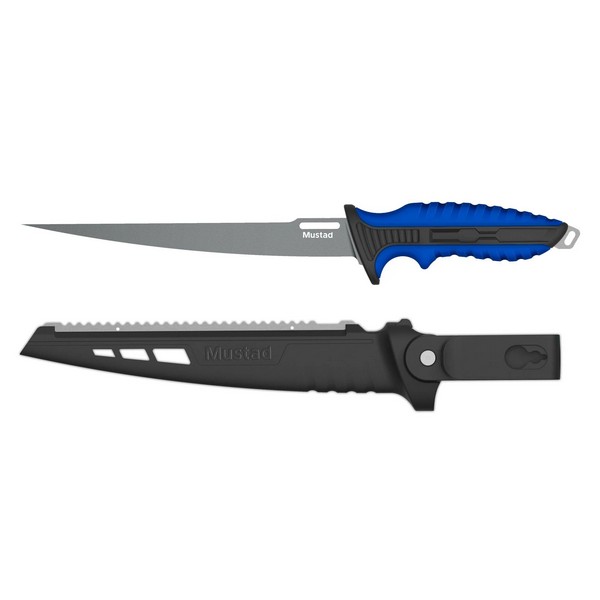 NextFish - Horgász webshop és horgászbolt - MUSTAD 8" 4116 STAINLESS STEEL FILLET KNIFE - PTFE NON-STICK COATING BLUE