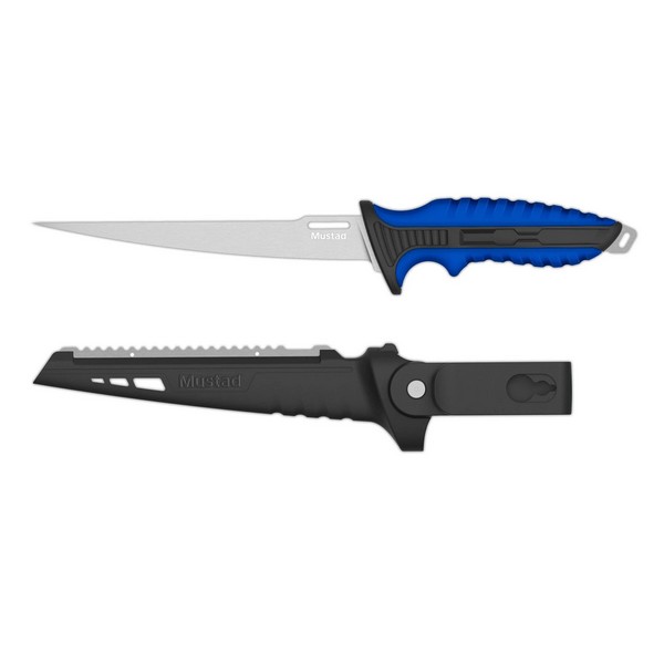 NextFish - Horgász webshop és horgászbolt - MUSTAD 7" 4116 STAINLESS STEEL FILLET KNIFE - POLISHED BLADE FINISH BLUE