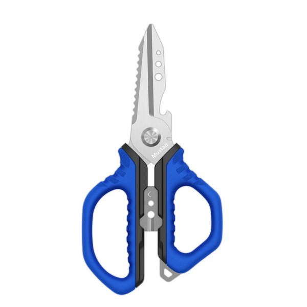 NextFish - Horgász webshop és horgászbolt - MUSTAD 7", SCISSORS, 420 STAINLESS STEEL, FINE POLISHED BLUE