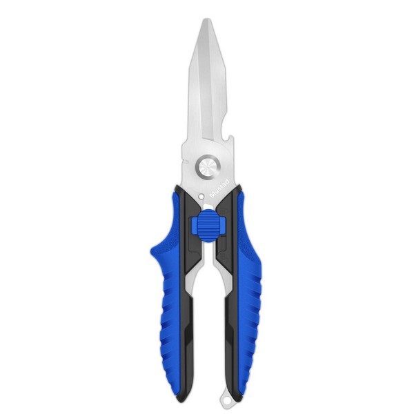 NextFish - Horgász webshop és horgászbolt - MUSTAD 8" HD 420 STAINLESS STEEL, SPRING ASSIST SCISSORS BLUE