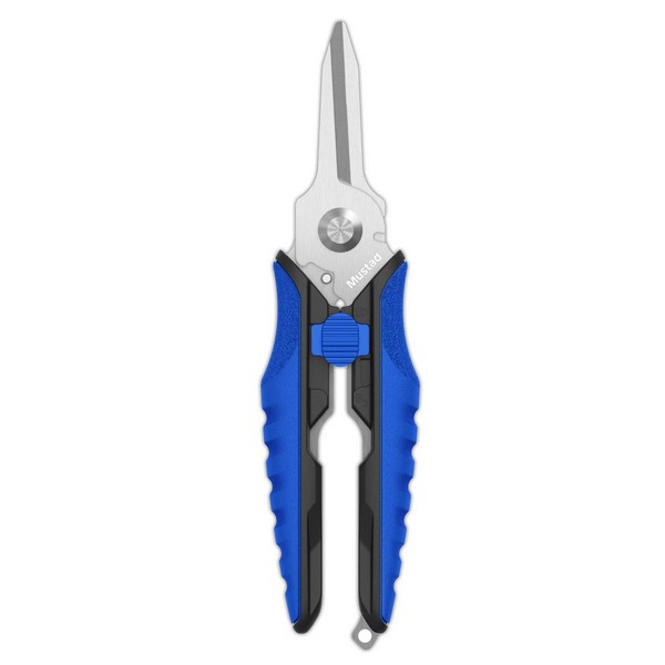 NextFish - Horgász webshop és horgászbolt - MUSTAD 5.5" HD 420 STAINLESS STEEL, SPRING ASSIST SCISSORS BLUE