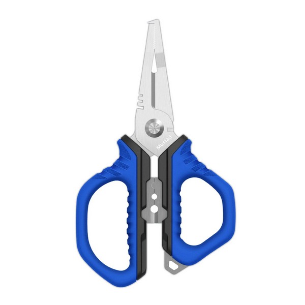 NextFish - Horgász webshop és horgászbolt - MUSTAD 5.5", MINI TOOL SCISSORS, 420 STAINLESS STEEL, FINE POLISHED BLUE