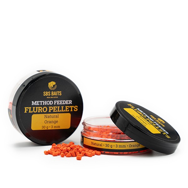 NextFish - Horgász webshop és horgászbolt - SBS METHOD FEEDER FLURO PELLETS ORANGE 3 MM 30G