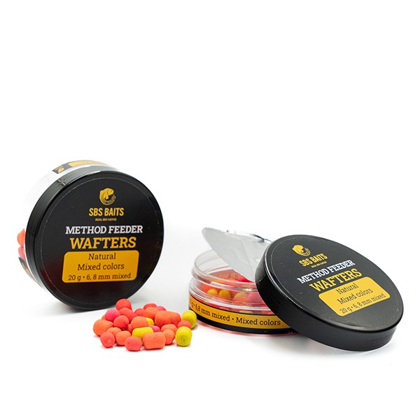 NextFish - Horgász webshop és horgászbolt - SBS METHOD FEEDER WAFTERS NATURAL 6-8 MM 20G (RED COLOR)