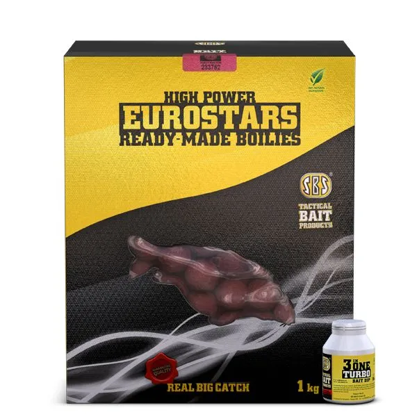 NextFish - Horgász webshop és horgászbolt - SBS EUROSTAR BOILIES+50ML BAIT DIP FRANKFURTI 1KG ETETŐ BOJLI