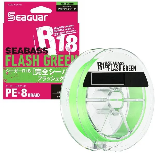 NextFish - Horgász webshop és horgászbolt - SEAGUAR R18 KANZEN SEABASS FLASH GREEN 150M 0.6GOU