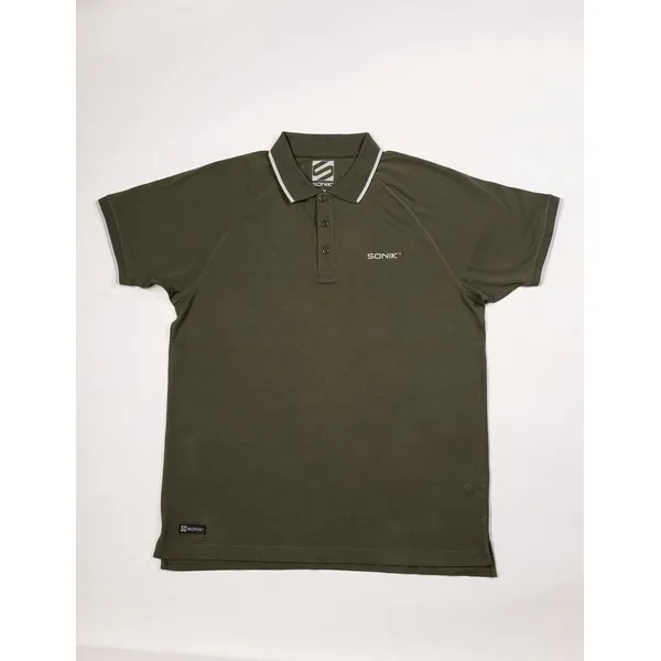 NextFish - Horgász webshop és horgászbolt - SONIK RAGLAN POLO GREEN-L