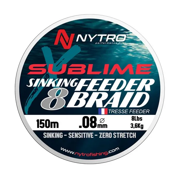 NextFish - Horgász webshop és horgászbolt - NYTRO SUBLIME X8 SINKING FEEDER BRAID 0,08