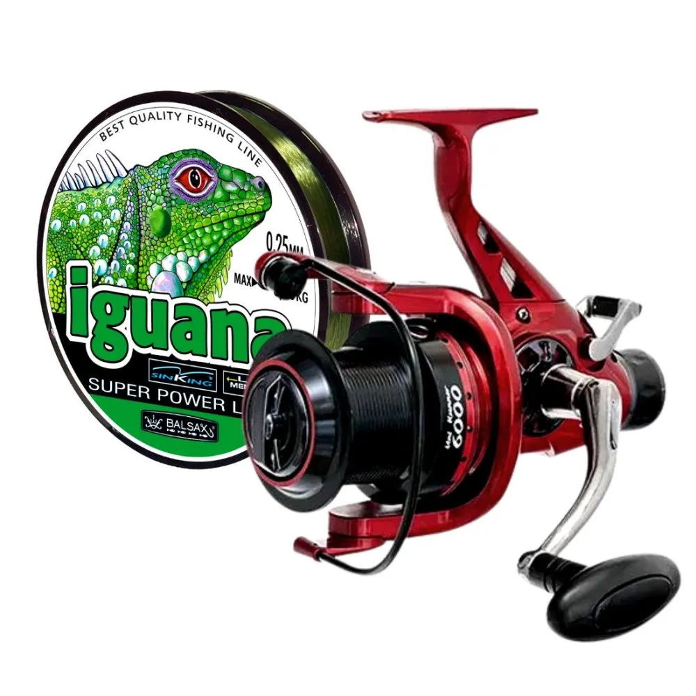 NextFish - Horgász webshop és horgászbolt - Carp Expert Uni Runner 6000 nyeletőfékes orsó Balsax Iguana zsinórral