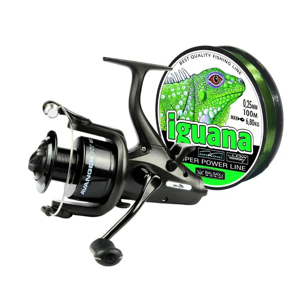 NextFish - Horgász webshop és horgászbolt - NEVIS Avanger XT 6000 2cs nyeletőfékes orsó Balsax Iguana zsinórral