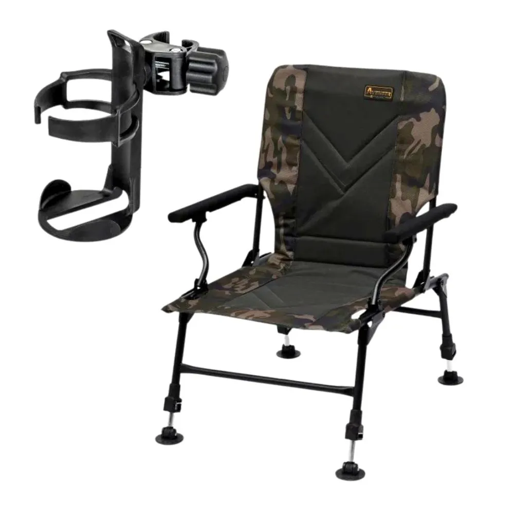 NextFish - Horgász webshop és horgászbolt - Prologic AVENGER RELAX CAMO ARMRESTS & COVERS karfás horgászszék pohártartóval