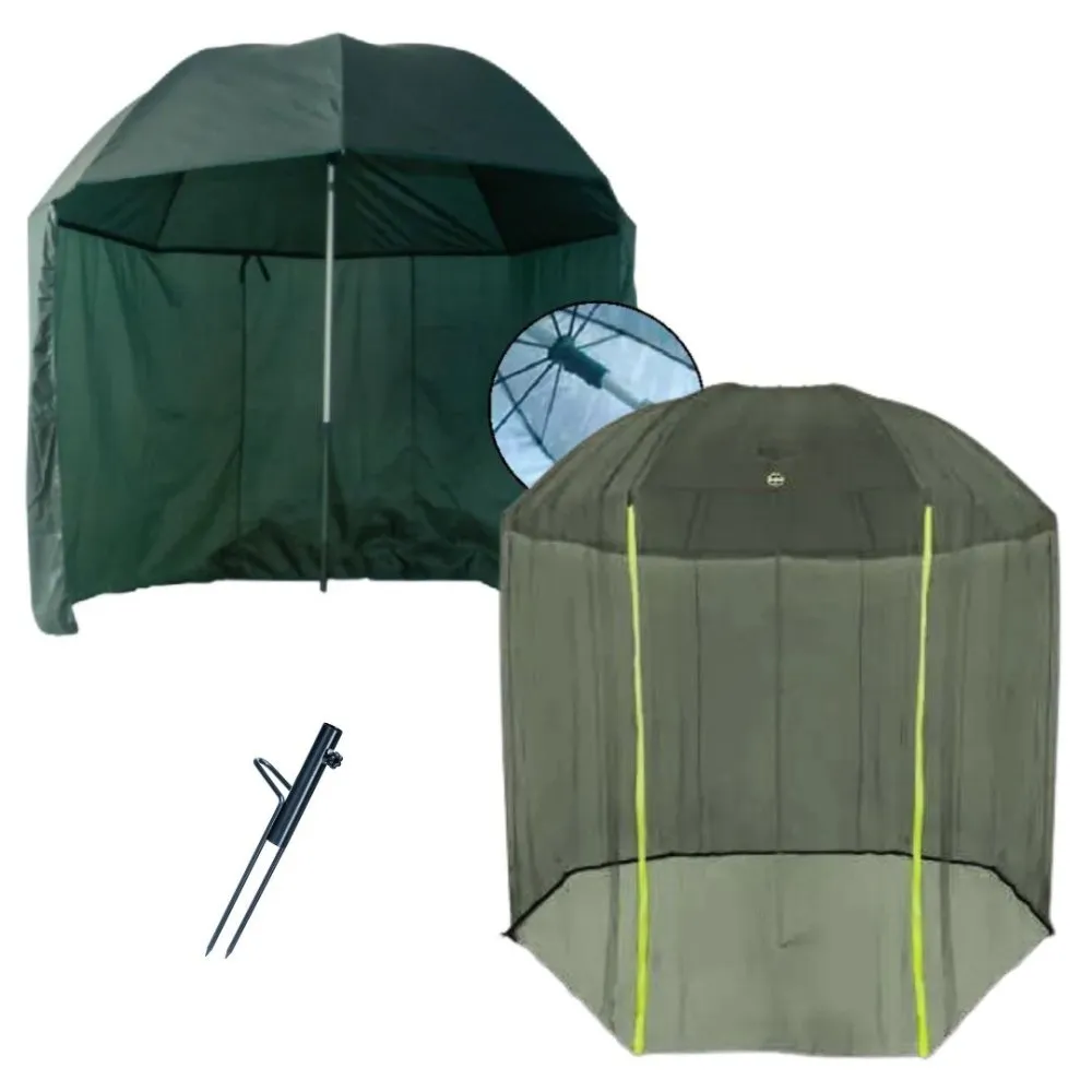 NextFish - Horgász webshop és horgászbolt - KONGER Umbrella 250cm with Shelter horgász ernyő szúnyoghálóval